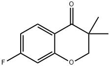 7-fluoro-3,3-dimethylchroman-4-one Structure