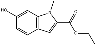 ethyl 6-hydroxy-1-methyl-1H-indole-2-carboxylate Struktur