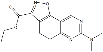 ethyl 7-(dimethylamino)-4,5-dihydroisoxazolo[5,4-f]quinazoline-3-carboxylate 化学構造式