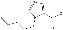 methyl 1-(pent-4-enyl)-1H-imidazole-5-carboxylate 化学構造式