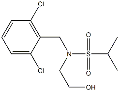 N-(2,6-dichlorobenzyl)-N-(2-hydroxyethyl)propane-2-sulfonamide Struktur