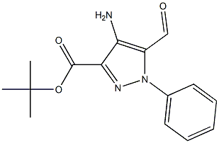 tert-butyl 4-amino-5-formyl-1-phenyl-1H-pyrazole-3-carboxylate,,结构式