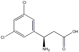 (R)-3-amino-3-(3,5-dichlorophenyl)propanoic acid,,结构式