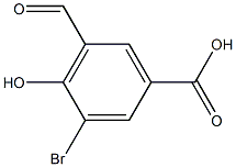 3-bromo-5-formyl-4-hydroxybenzoic acid Struktur