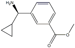 (R)-methyl 3-(amino(cyclopropyl)methyl)benzoate,,结构式
