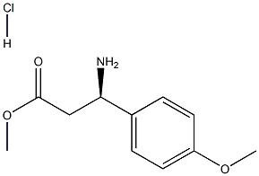 (R)-methyl 3-amino-3-(4-methoxyphenyl)propanoate hydrochloride,,结构式