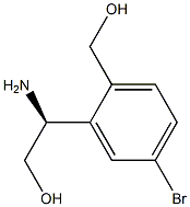 (S)-2-amino-2-(5-bromo-2-(hydroxymethyl)phenyl)ethanol Struktur