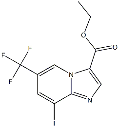 8-Iodo-6-trifluoromethyl-imidazo[1,2-a]pyridine-3-carboxylic acid ethyl ester,,结构式