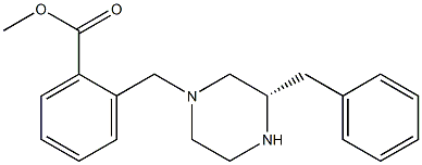 (S)-methyl2-((3-benzylpiperazin-1-yl)methyl)benzoate Structure