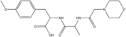3-(4-Methoxy-phenyl)-2-[2-(2-morpholin-4-yl-acetylamino)-propionylamino]-propionic acid 化学構造式