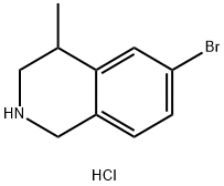 6-bromo-4-methyl-1,2,3,4-tetrahydroisoquinoline hydrochloride Struktur
