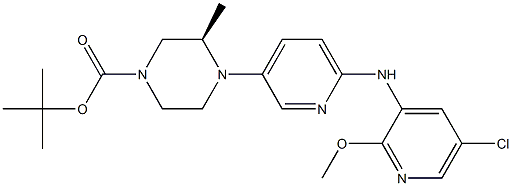 tert-butyl (3R)-4-{6-[(5-chloro-2-methoxypyridin-3-yl)amino]pyridin-3-yl}-3-methylpiperazine-1-carboxylate|(3R)-4-{6-[(5-氯-2-甲氧基吡啶-3-基)氨基]吡啶-3-基}-3-甲基哌嗪-1-甲酸叔丁酯