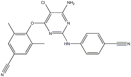 4-[[4-amino-5-chloro-6-(4-cyano-2,6-dimethylphenyloxy)-2-pyrimidinyl]amino]-benzonitrile|依曲伟林