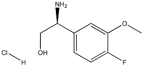 (2S)-2-AMINO-2-(4-FLUORO-3-METHOXYPHENYL)ETHAN-1-OL HYDROCHLORIDE Struktur