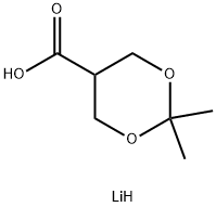2,2-二甲基-1,3-二氧六环-5-羧酸锂,2007921-07-3,结构式