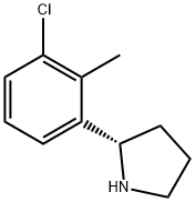(2S)-2-(3-CHLORO-2-METHYLPHENYL)PYRROLIDINE 结构式