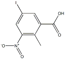 5-iodo-2-methyl-3-nitrobenzoic acid 化学構造式