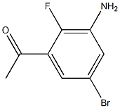 1-(3-Amino-5-bromo-2-fluoro-phenyl)-ethanone,,结构式