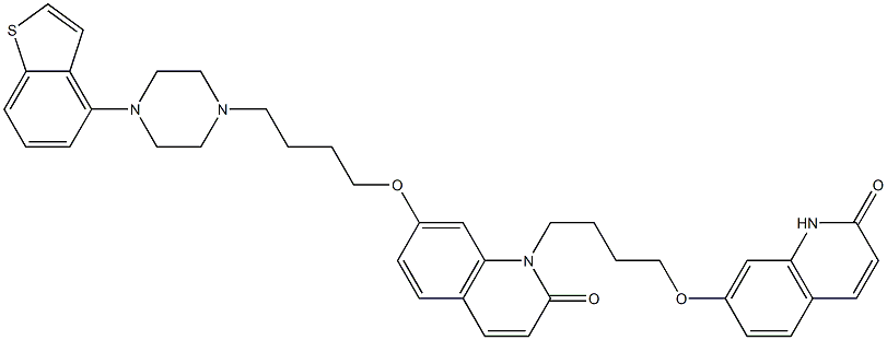 7-(4-(4-(benzo[b]thiophen-4-yl)piperazin-1-yl)butoxy)-1-(4-((2-oxo-1,2-dihydroquinolin-7-yl)oxy)butyl)quinolin-2(1H)-one|7-(4-(4-(BENZO[B]THIOPHEN-4-YL)PIPERAZIN-1-YL)BUTOXY)-1-(4-((2-OXO-1,2-DIHYDROQUINOLIN-7-YL)OXY)BUTYL)QUINOLIN-2(1H)-ONE