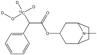 Atropine-13C-D3 化学構造式