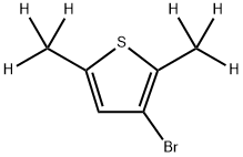 3-Bromo-2,5-(dimethyl-d6)-thiophene Struktur