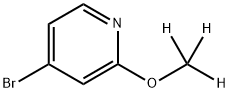 4-Bromo-2-(methoxy-d3)-pyridine 化学構造式