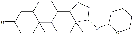 10,13-dimethyl-17-(oxan-2-yloxy)-1,2,4,5,6,7,8,9,11,12,14,15,16,17-tetradecahydrocyclopenta[a]phenanthren-3-one 结构式