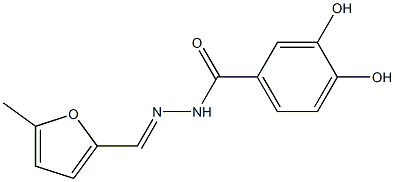 3,4-dihydroxy-N'-[(5-methyl-2-furyl)methylene]benzohydrazide Structure