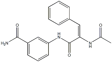 3-{[2-(acetylamino)-3-phenylacryloyl]amino}benzamide Structure