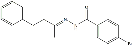 4-bromo-N'-(1-methyl-3-phenylpropylidene)benzohydrazide Struktur