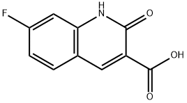 7-fluoro-2-oxo-1,2-dihydroquinoline-3-carboxylic acid 化学構造式