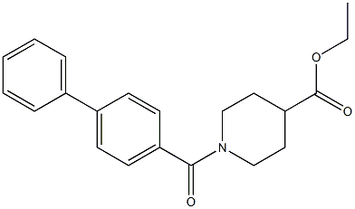 ethyl 1-(4-biphenylylcarbonyl)-4-piperidinecarboxylate 结构式