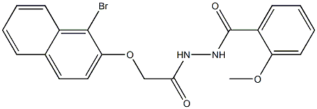 N'-{[(1-bromo-2-naphthyl)oxy]acetyl}-2-methoxybenzohydrazide 化学構造式