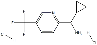 Cyclopropyl[5-(trifluoromethyl)pyridin-2-yl]methanamine dihydrochloride Struktur