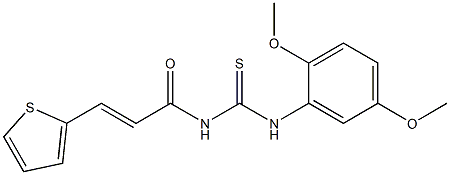 N-{[(2,5-dimethoxyphenyl)amino]carbonothioyl}-3-(2-thienyl)acrylamide Structure