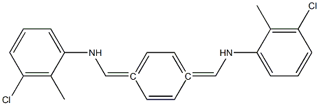 N,N'-[1,4-phenylenedi(methylylidene)]bis(3-chloro-2-methylaniline) Structure