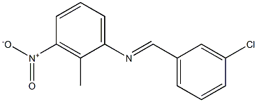 N-(3-chlorobenzylidene)-2-methyl-3-nitroaniline Structure