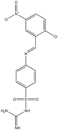 N-[amino(imino)methyl]-4-[(2-chloro-5-nitrobenzylidene)amino]benzenesulfonamide Structure