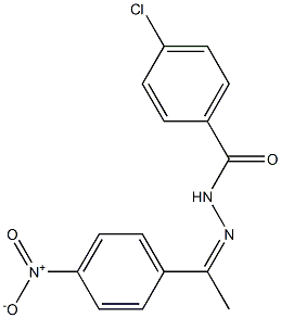 4-chloro-N'-[1-(4-nitrophenyl)ethylidene]benzohydrazide Structure