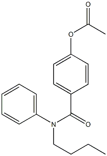 4-(butyl(phenyl)carbamoyl)phenyl acetate 结构式