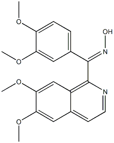 (E)-(6,7-dimethoxyisoquinolin-1-yl)(3,4-dimethoxyphenyl)methanone oxime Struktur