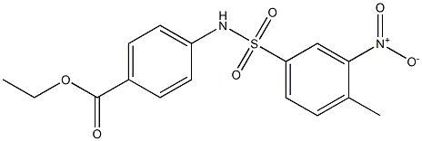 ethyl 4-(4-methyl-3-nitrophenylsulfonamido)benzoate Struktur