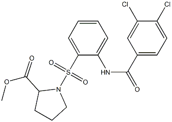 methyl 1-((2-(3,4-dichlorobenzamido)phenyl)sulfonyl)pyrrolidine-2-carboxylate