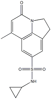 N-cyclopropyl-6-methyl-4-oxo-2,4-dihydro-1H-pyrrolo[3,2,1-ij]quinoline-8-sulfonamide Struktur