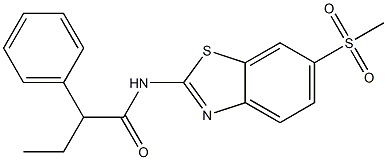 N-(6-(methylsulfonyl)benzo[d]thiazol-2-yl)-2-phenylbutanamide Structure