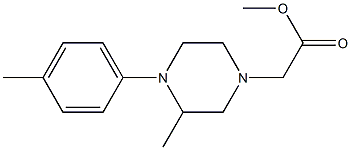 methyl 2-(3-methyl-4-(p-tolyl)piperazin-1-yl)acetate Structure