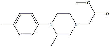 methyl 2-(3-methyl-4-(p-tolyl)piperazin-1-yl)acetate 化学構造式