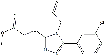 methyl 2-((4-allyl-5-(3-chlorophenyl)-4H-1,2,4-triazol-3-yl)thio)acetate Structure