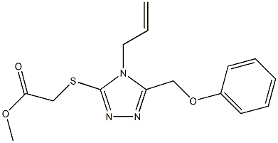 methyl 2-((4-allyl-5-(phenoxymethyl)-4H-1,2,4-triazol-3-yl)thio)acetate Structure