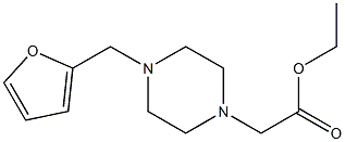 ethyl 2-(4-(furan-2-ylmethyl)piperazin-1-yl)acetate Structure